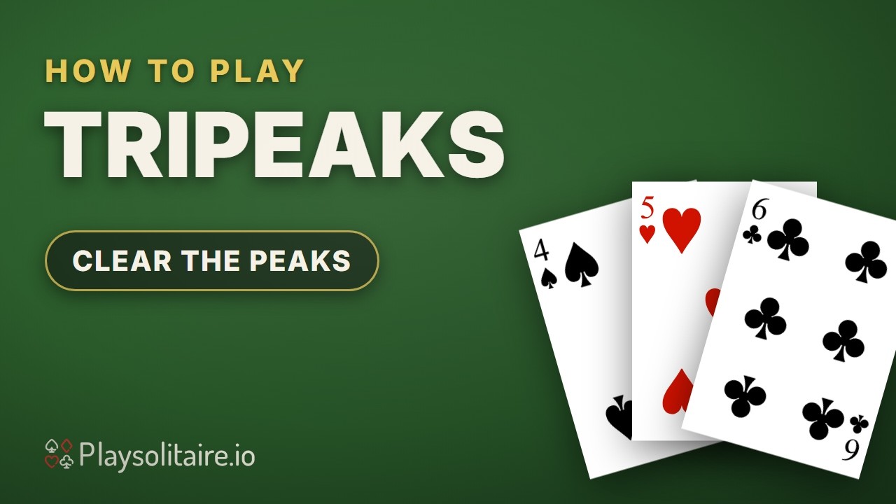 Watch how to play TriPeaks Solitaire